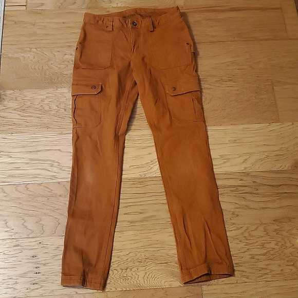 Duluth Trading Co Denim - Duluth Flex Fire Hose Slim Leg Cargo Pants Cider 4 x 33 Women's Long Orange Rust